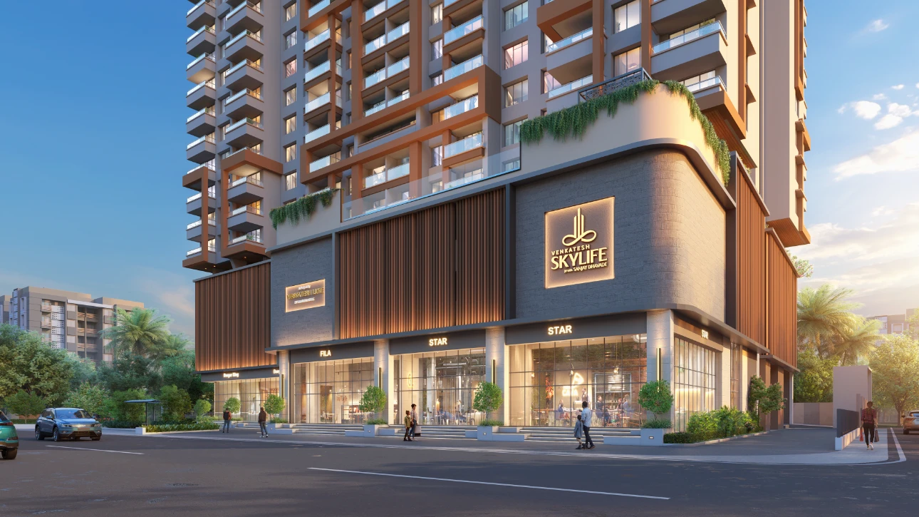 Retail frontage at Venkatesh Skylife