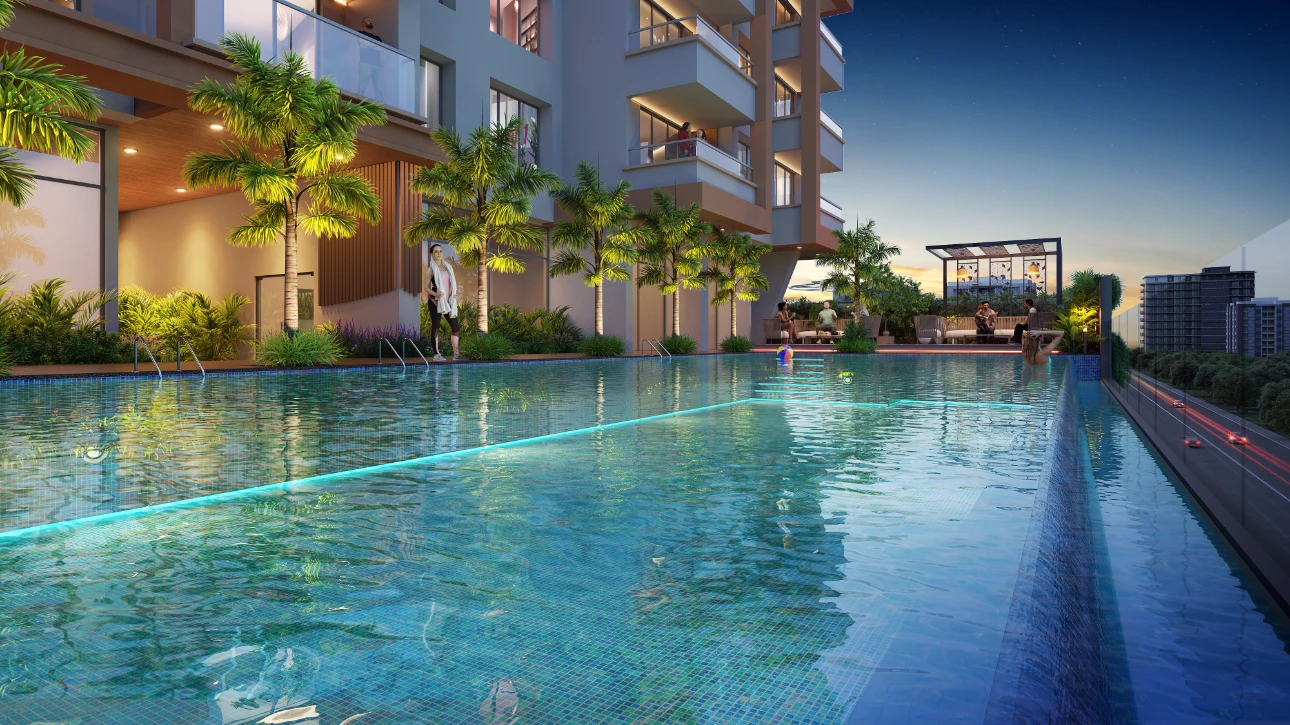 Swimming pool at Venkatesh Skylife